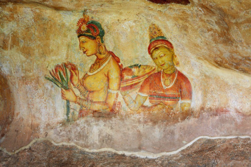 Malby na skalní pevnosti Sigiriya.