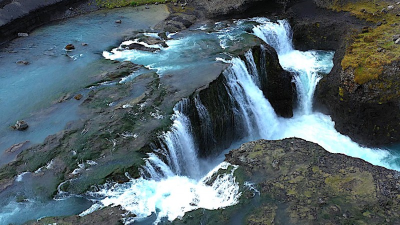 Vodopád Sigöldufoss.