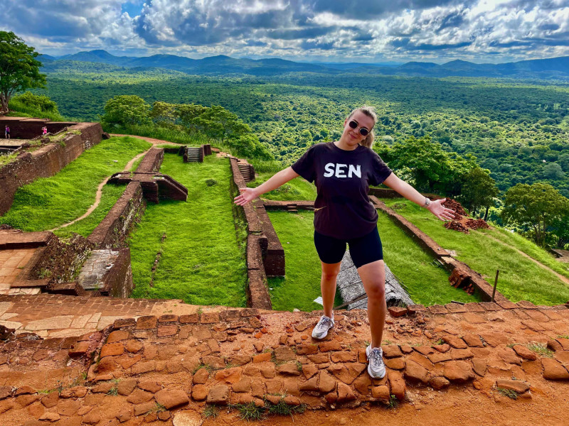 Na vrcholu skály Sigiriya.