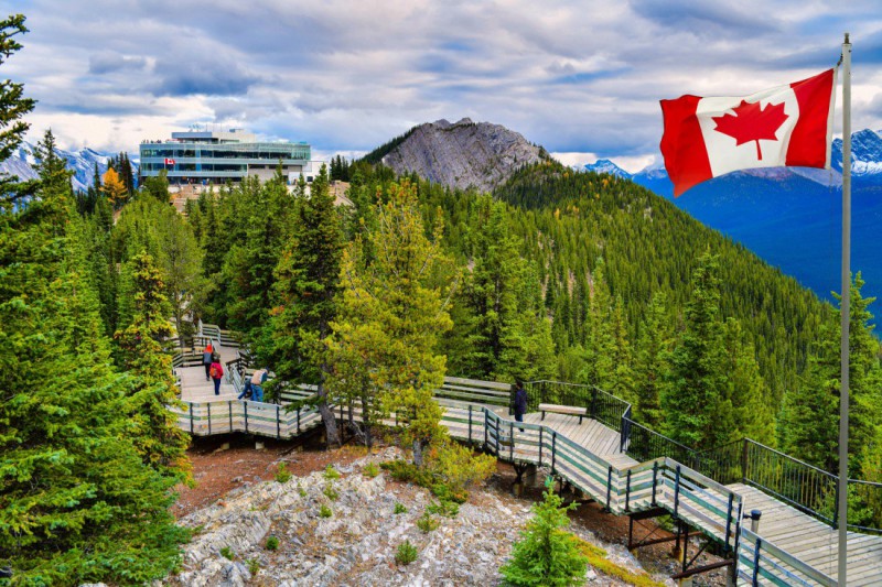 Stezka na hřebenu hory Sulphur.