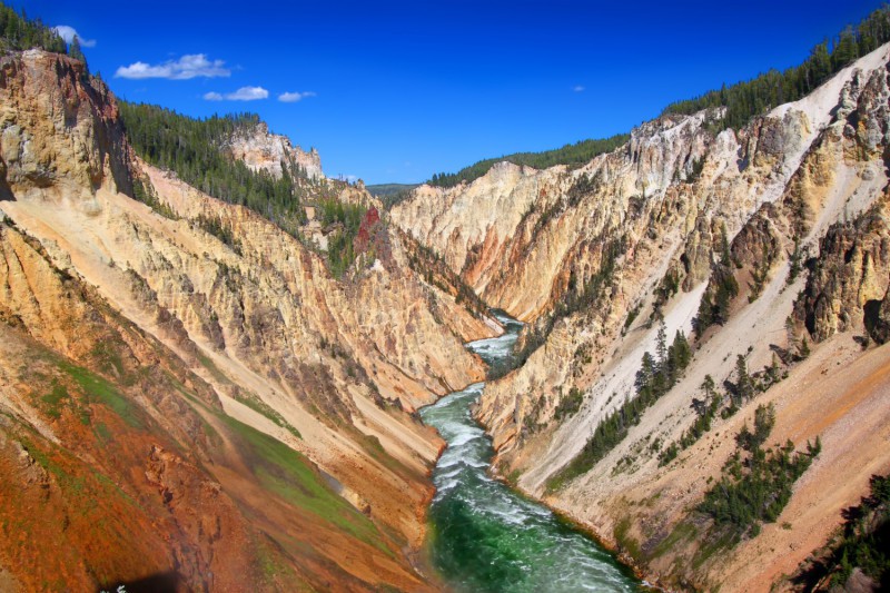 Kaňon, NP Yellowstone.