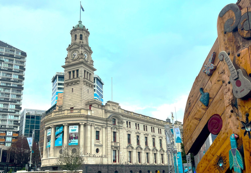 Hlavní radnice na Aotea Square.