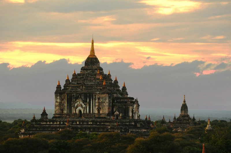 Starověké město Bagan v Myanmaru.