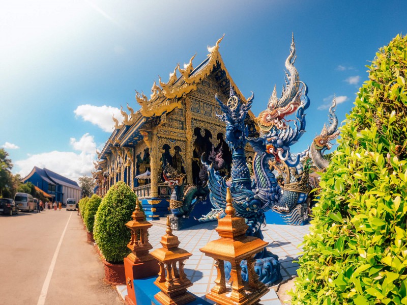 The Blue Temple v Chiang Mai.