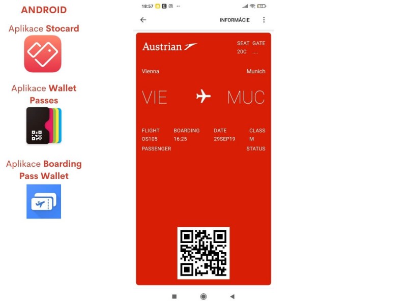 Boarding pass Android.