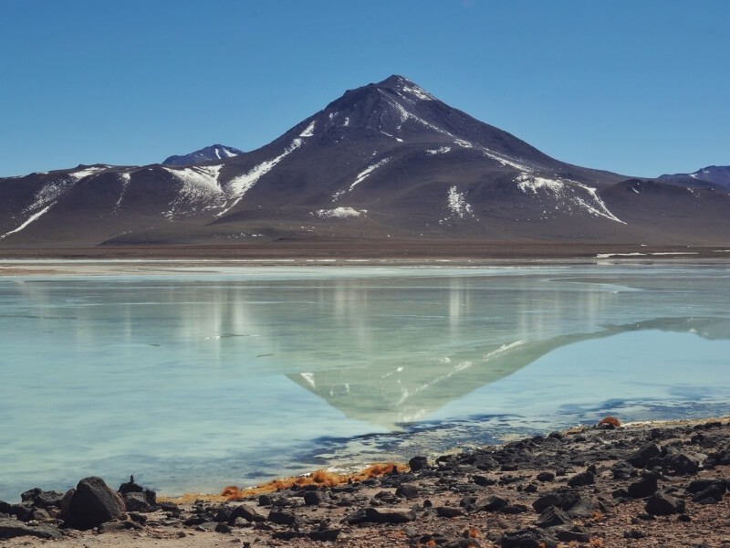 Laguna Blanca v Bolívii.