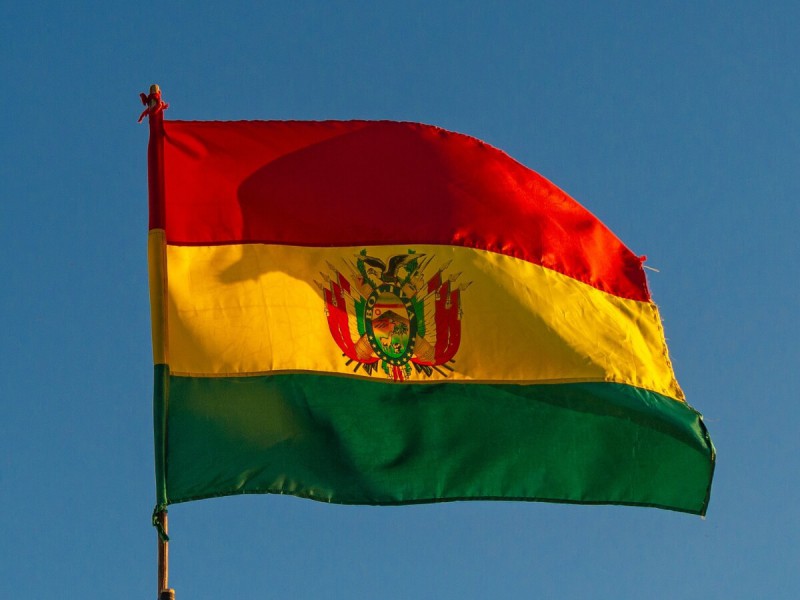 Vlajka Bolívie.