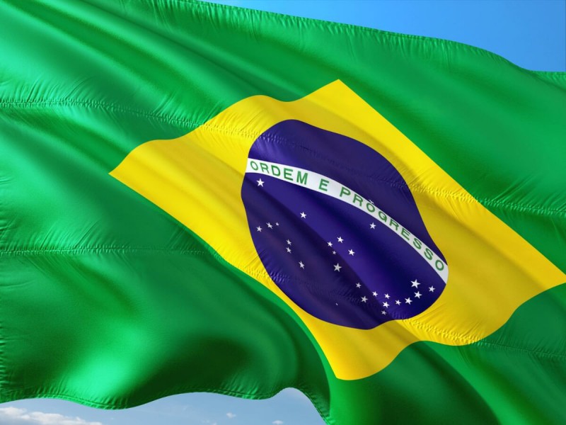 Vlajka Brazílie.