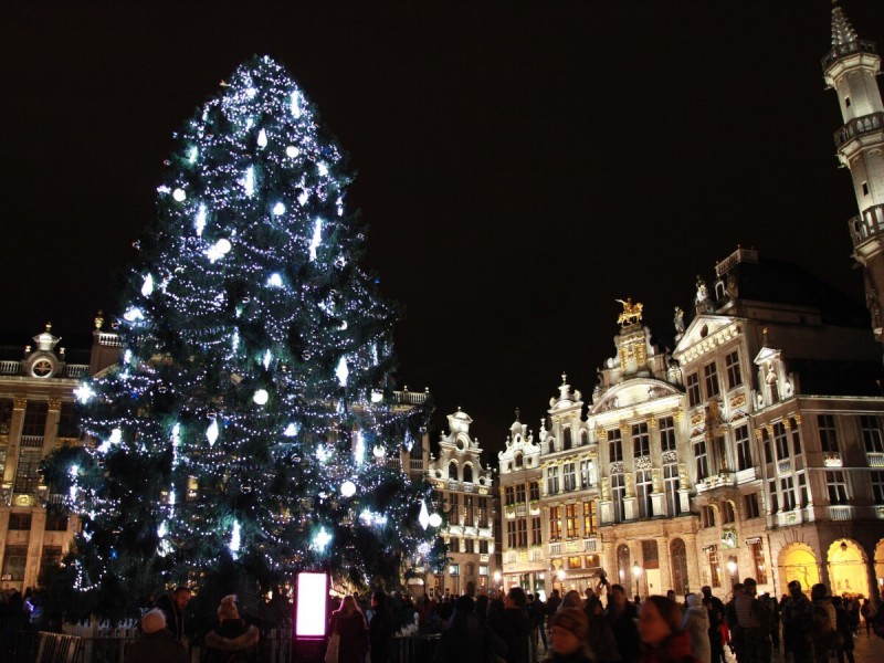 Vánoční trhy v Bruselu.