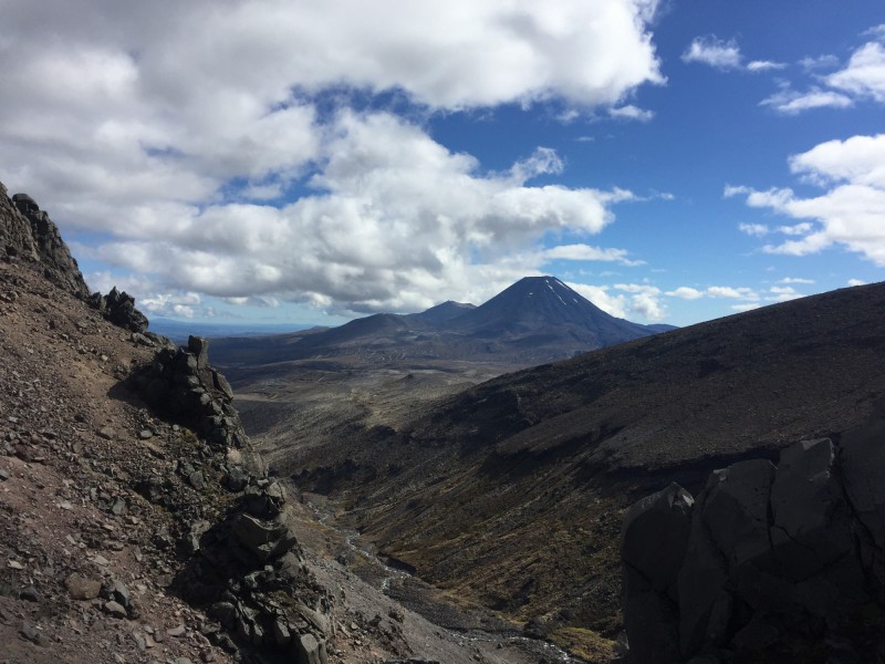 Cesta k Hoře Osudu z Mt. Ruapehu na Mt. Ngaruhoe