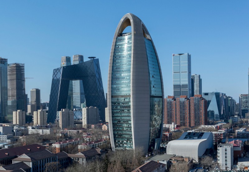 Moderní část Pekingu.