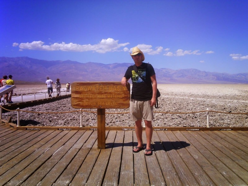 Lukáš v Death Valley.