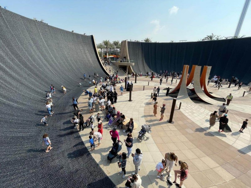 Vodní atrakce Water Feature na Expo Dubai 2020.