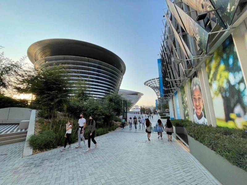 Pavilon Alif v areálu Expo Dubaj 2020.