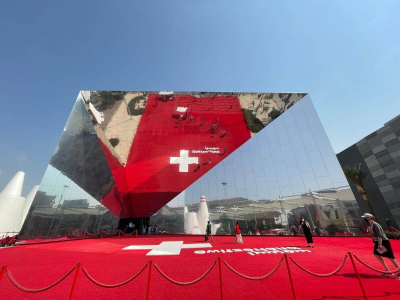 Švýcarský pavilon na Expo Dubaj 2020.