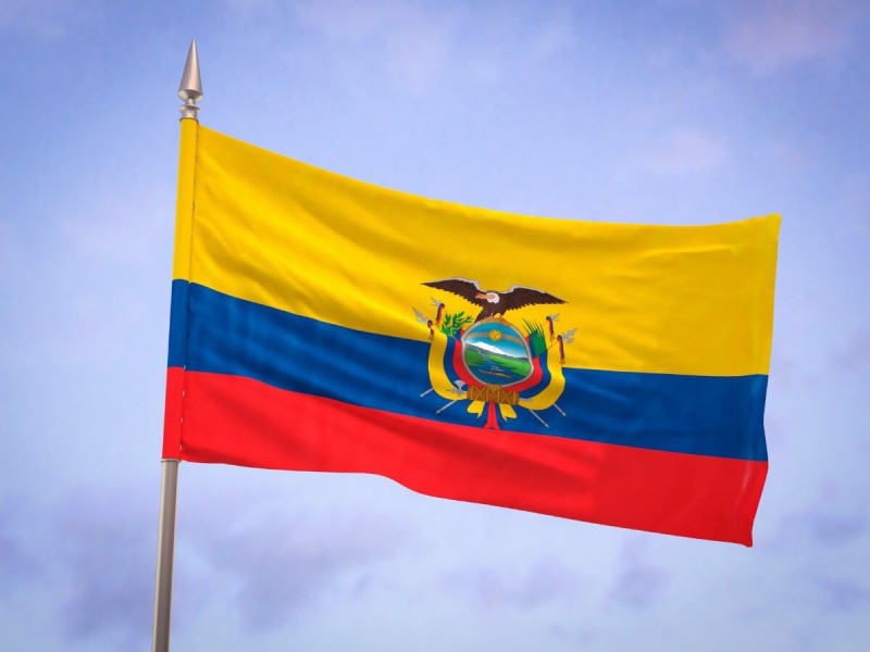 Vlajka Ekvádoru.