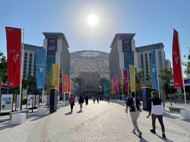 Vstup do areálu Expo Dubaj 2020.
