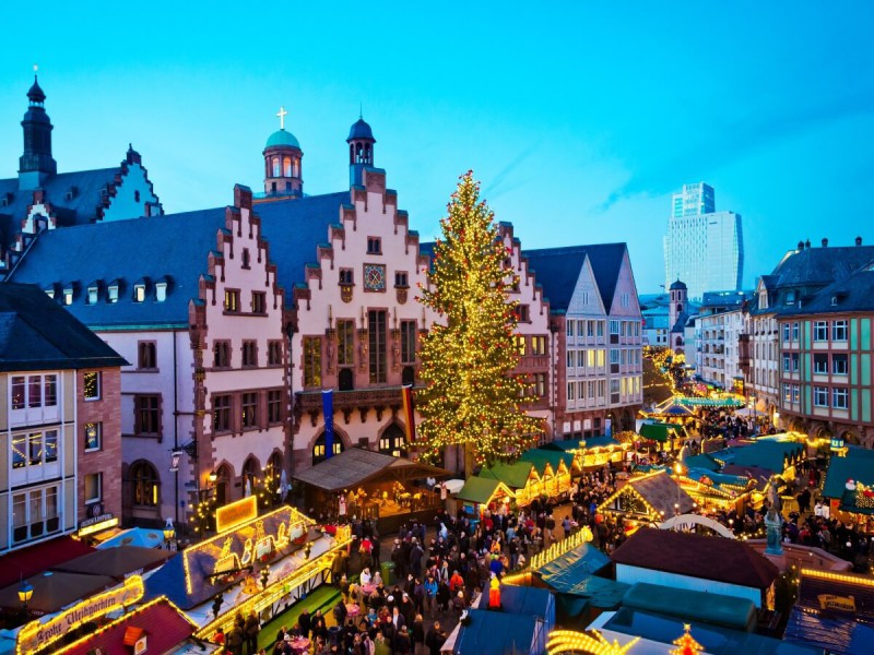 Vánoční trhy ve Frankfurtu.