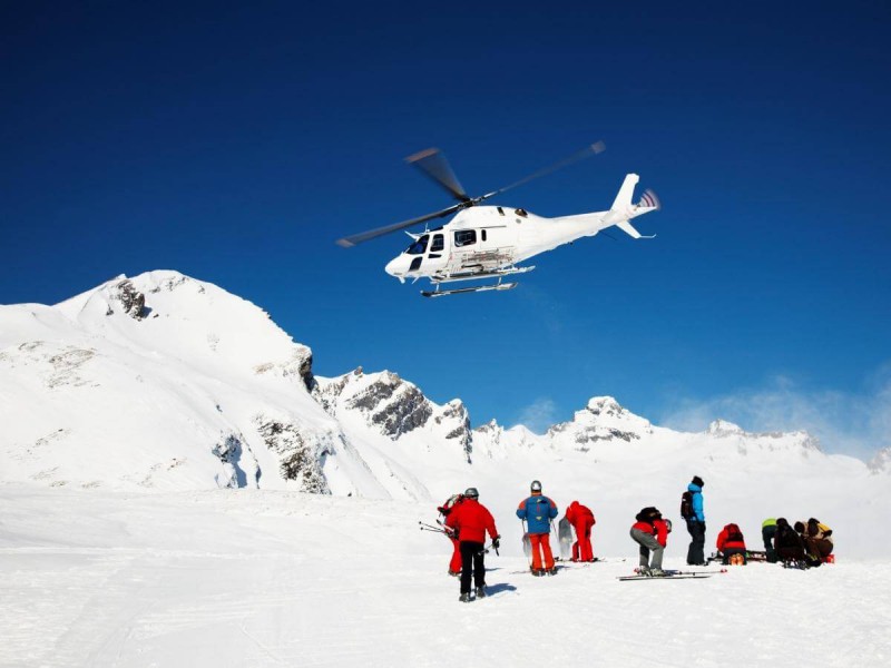 Heliskiing na Mont Blanc.