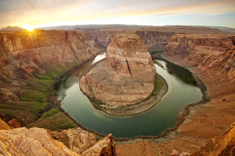 Horseshoe bend.