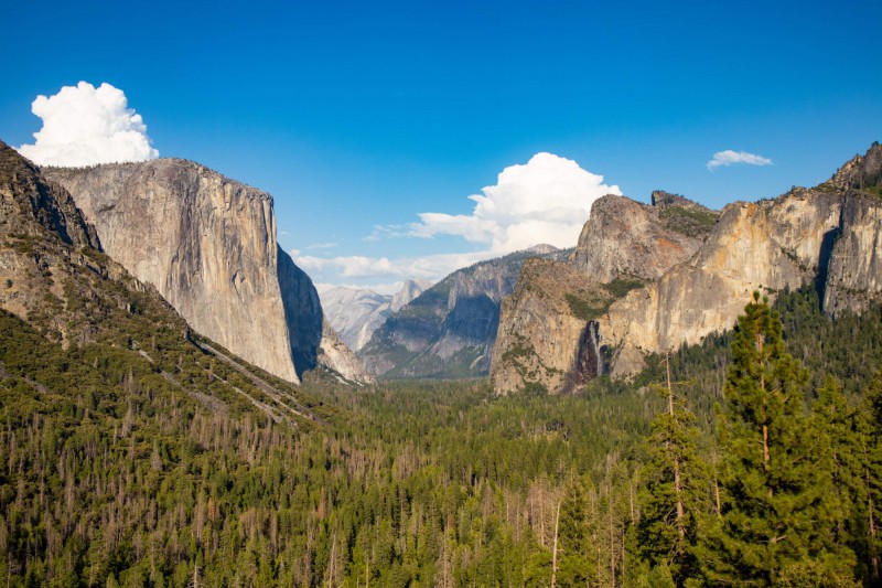 Horsetail Fall v Yosemitském parku