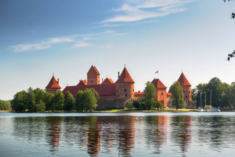 Hrad Trakai v Litvě.
