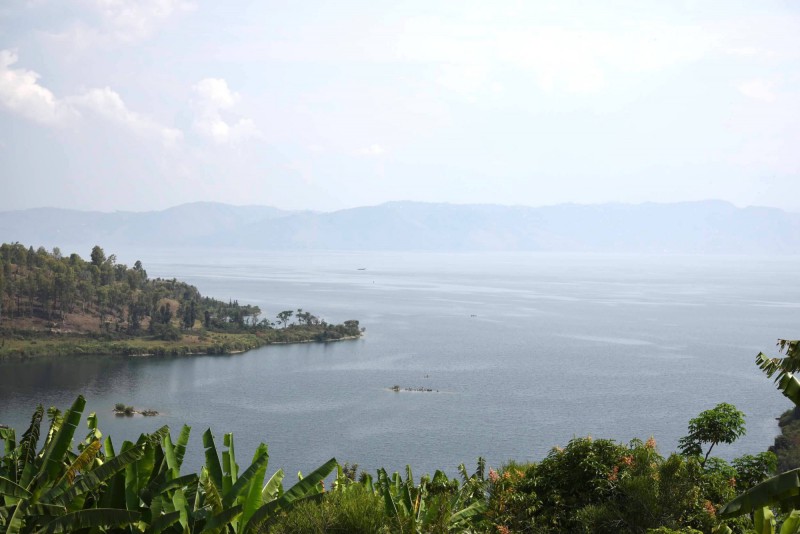 Jezero Kivu a výhled na Kongo