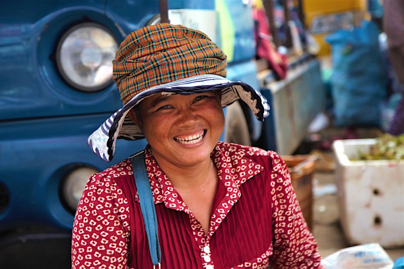 Kambodžská žena ze Siem Reap.