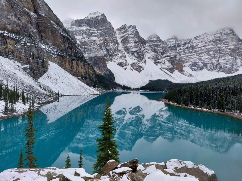 Narodní park Banff v zimě.
