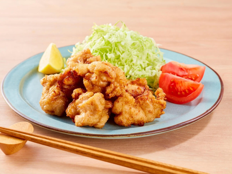 Karaage se zeleninou.
