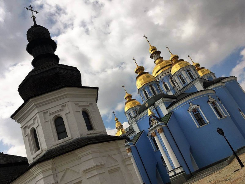 Kostel svatého Michala v Kyjevě.