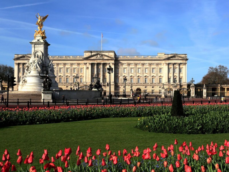 Buckinghamský palác v Londýně.