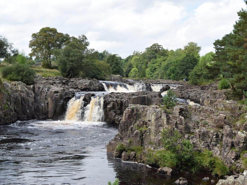 Malý vodopád Low Force v Teesdale.