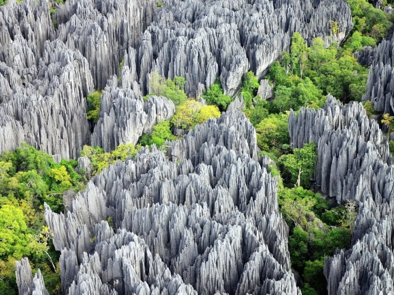 Přírodní rezervace Tsingy de Bemaraha v Madagaskaru.