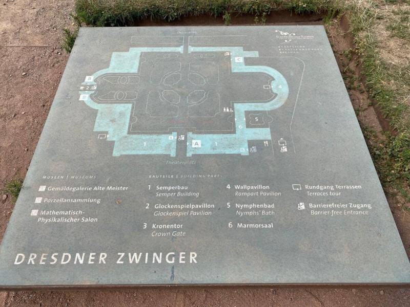 Mapa areálu Zwinger.