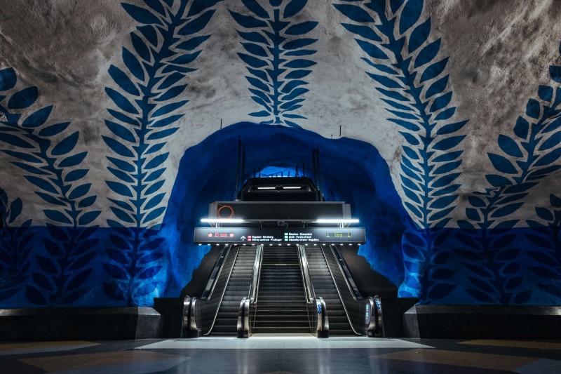 Namalovaná stanice metra.