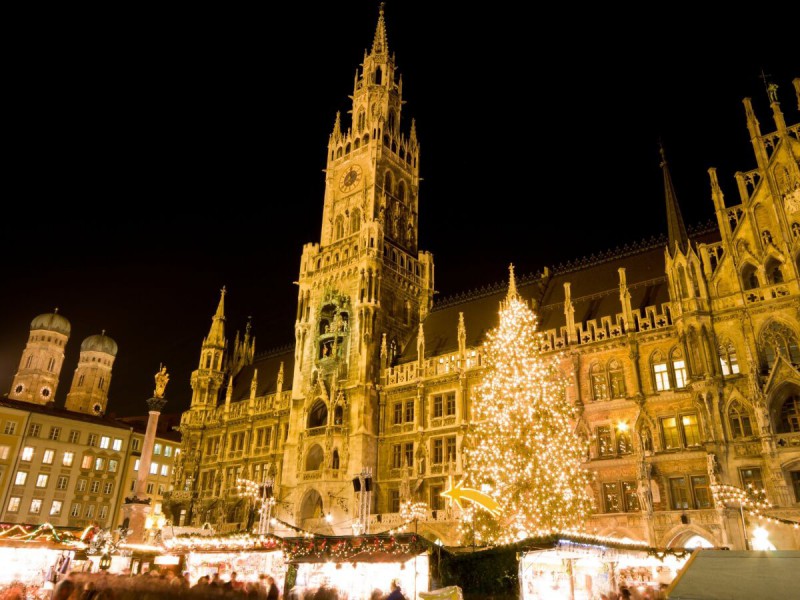 Vánoční trhy v Mnichově.