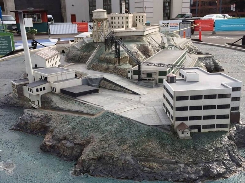 Model věznice Alcatraz.