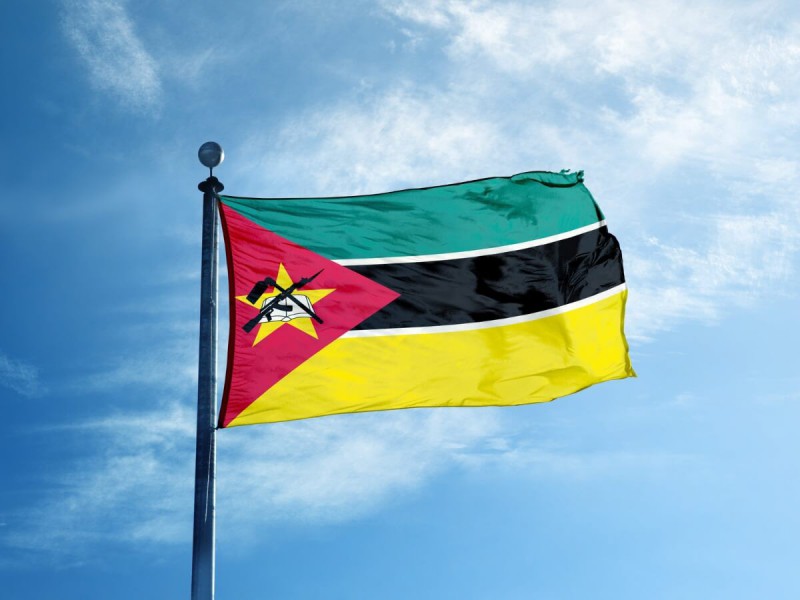 Vlajka Mosambiku.