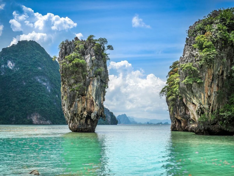 Ostrov Jamese Bonda v Thajsku.