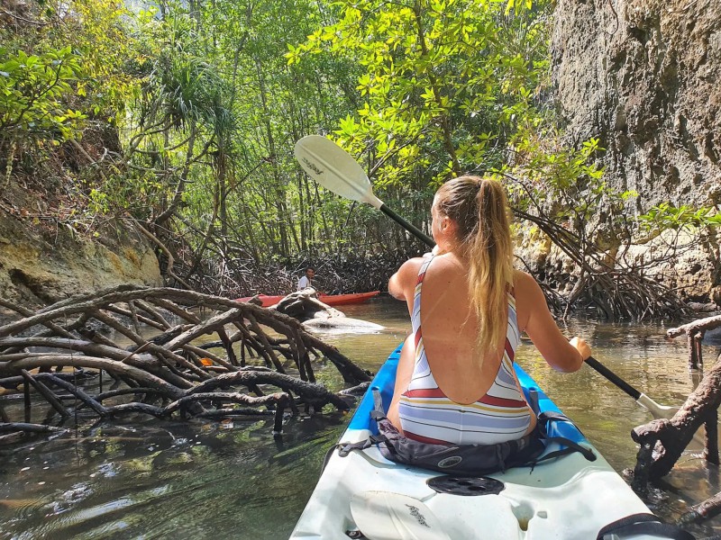 Kayaking v provincii Krabi.