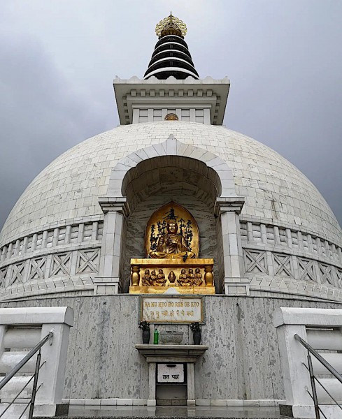 Buddhistická Pagoda míru v Dillí.