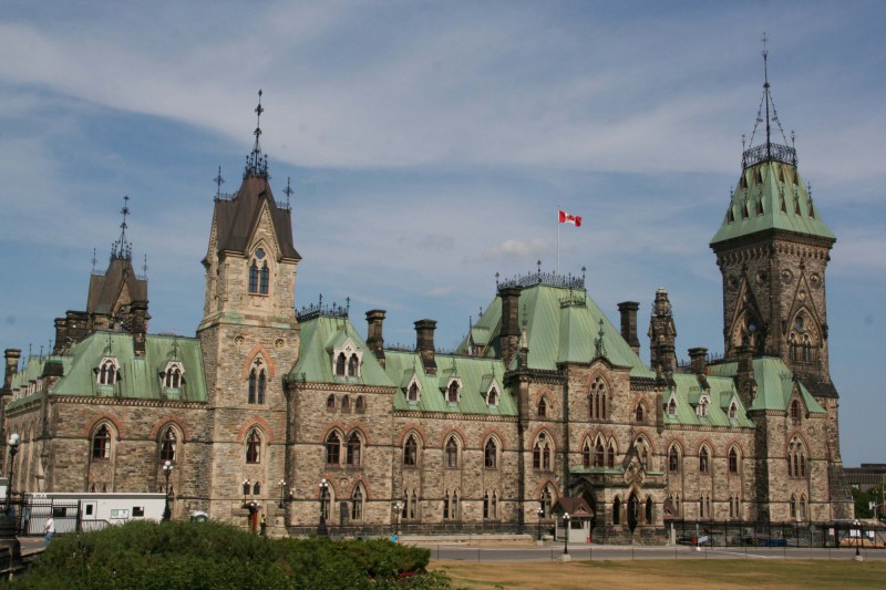 Parliament Hill v Ottawě.