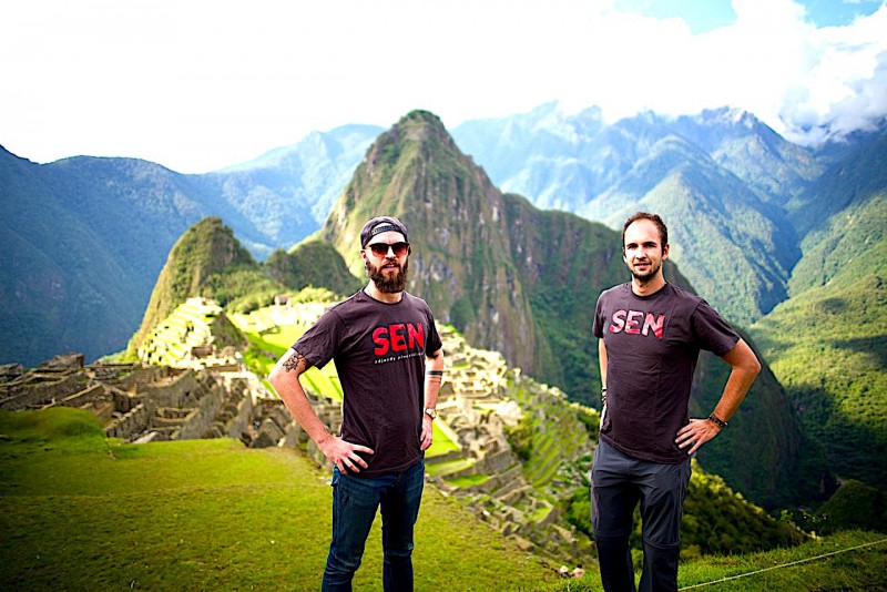 Průvodci Lubor a Marek z CK SEN na Machu Picchu.