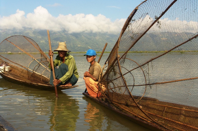 Jezero Inle v Myanmaru