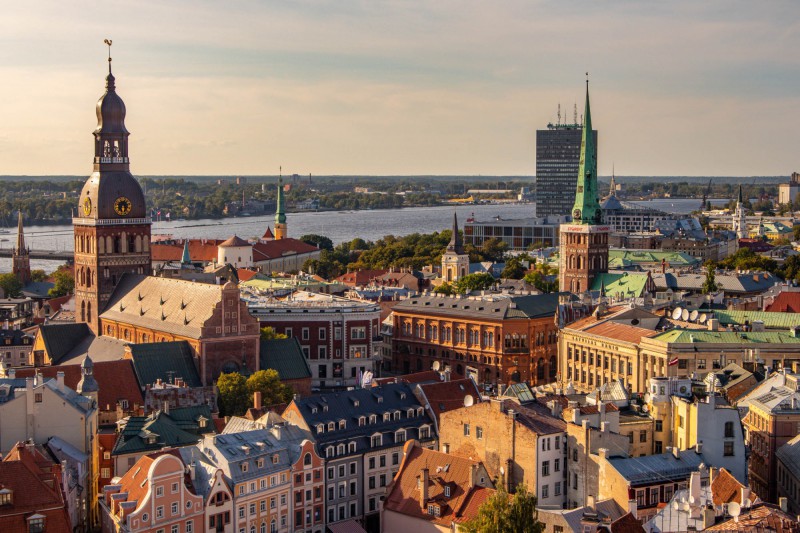 Výhled na město Riga.