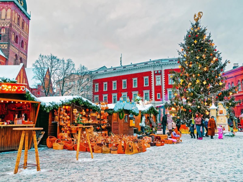 Vánoční trhy v Rize.