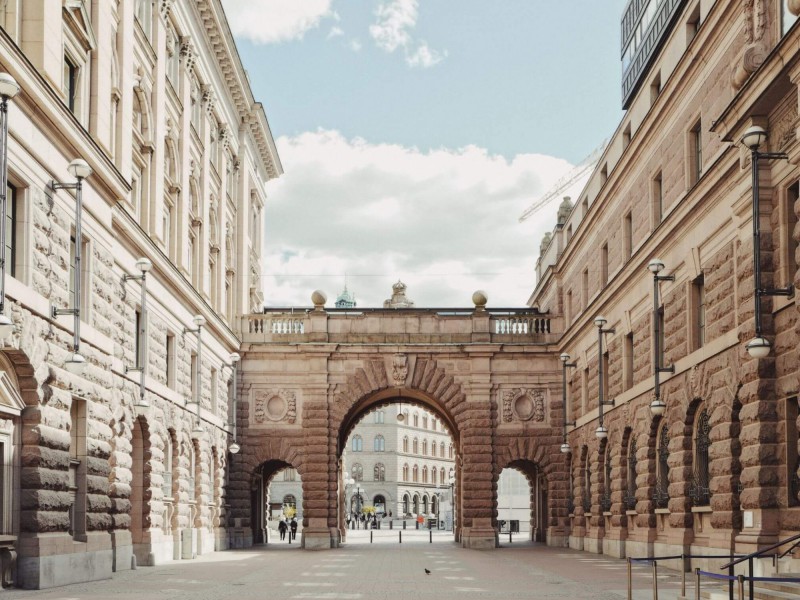 Budova parlamentu Riksdag.
