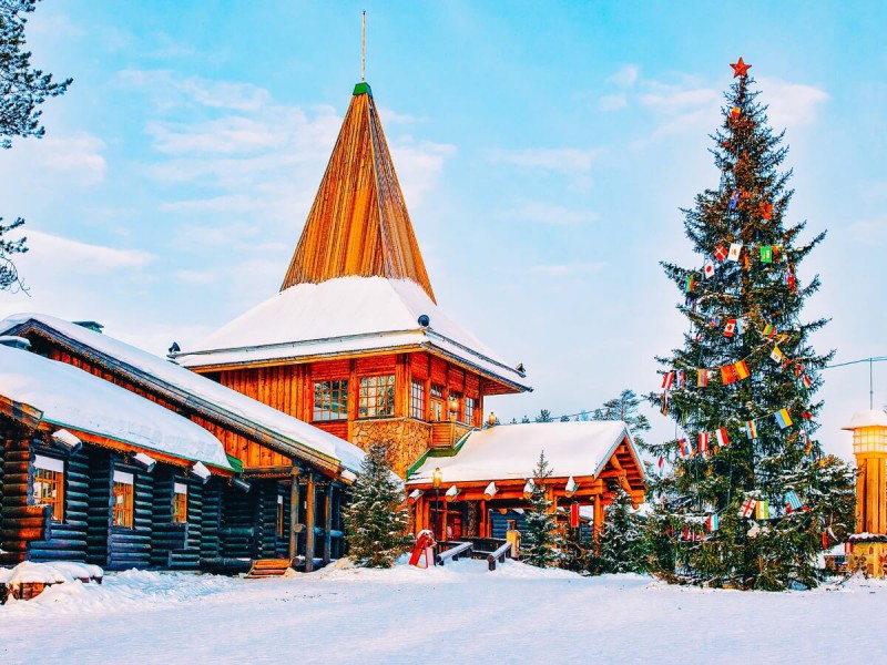 Vánoční trhy v Rovaniemi.
