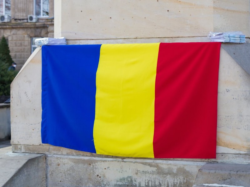 Vlajka Rumunska.